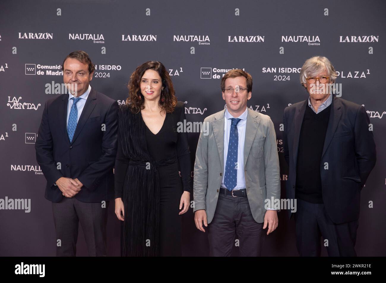 Madrid, 02.01.2024. Präsentationsgala in Las Ventas de la Feria de San Isidro 2024. Rafael García Garrido, Isabel Díaz Ayuso, José Luis Martínez-Almeida und Simón Casas. Foto: Ángel de Antonio. ARCHDC. Quelle: Album / Archivo ABC / Ángel de Antonio Stockfoto