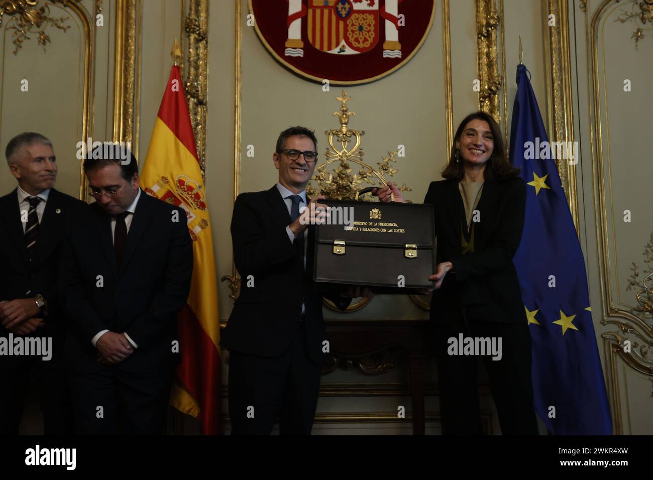 Madrid, 22.11.2023. Justizministerium. Portfolioübertragung. Einweihung von Minister Félix Bolaños durch Minister Pilar Llop. Foto: Jaime García. ARCHDC. Quelle: Album / Archivo ABC / Jaime García Stockfoto