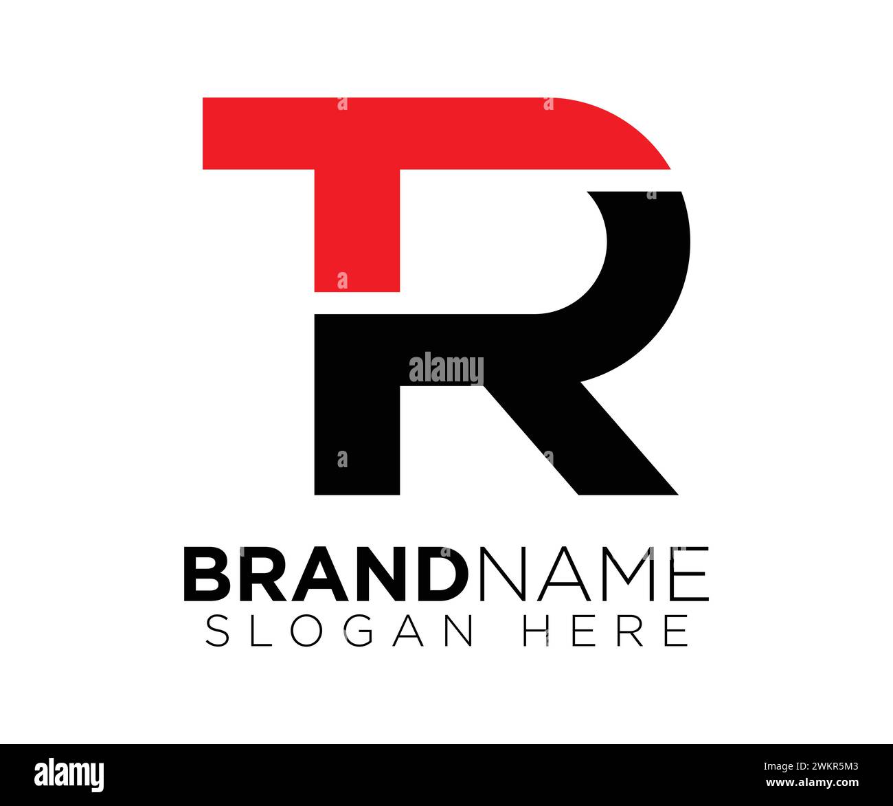 T R Logo Design Vektorvorlage Stock Vektor