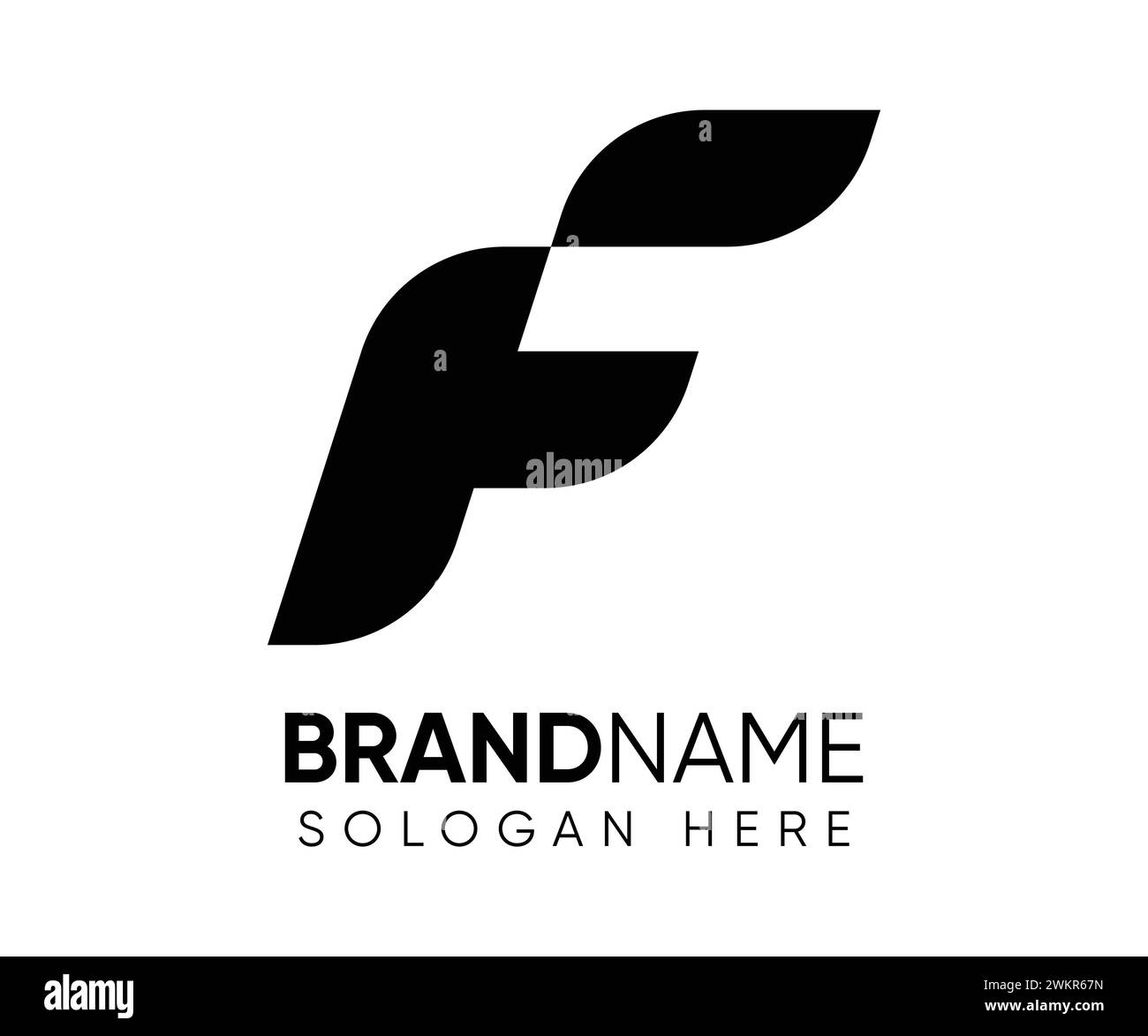 F Logo Design Vektorvorlage Stock Vektor