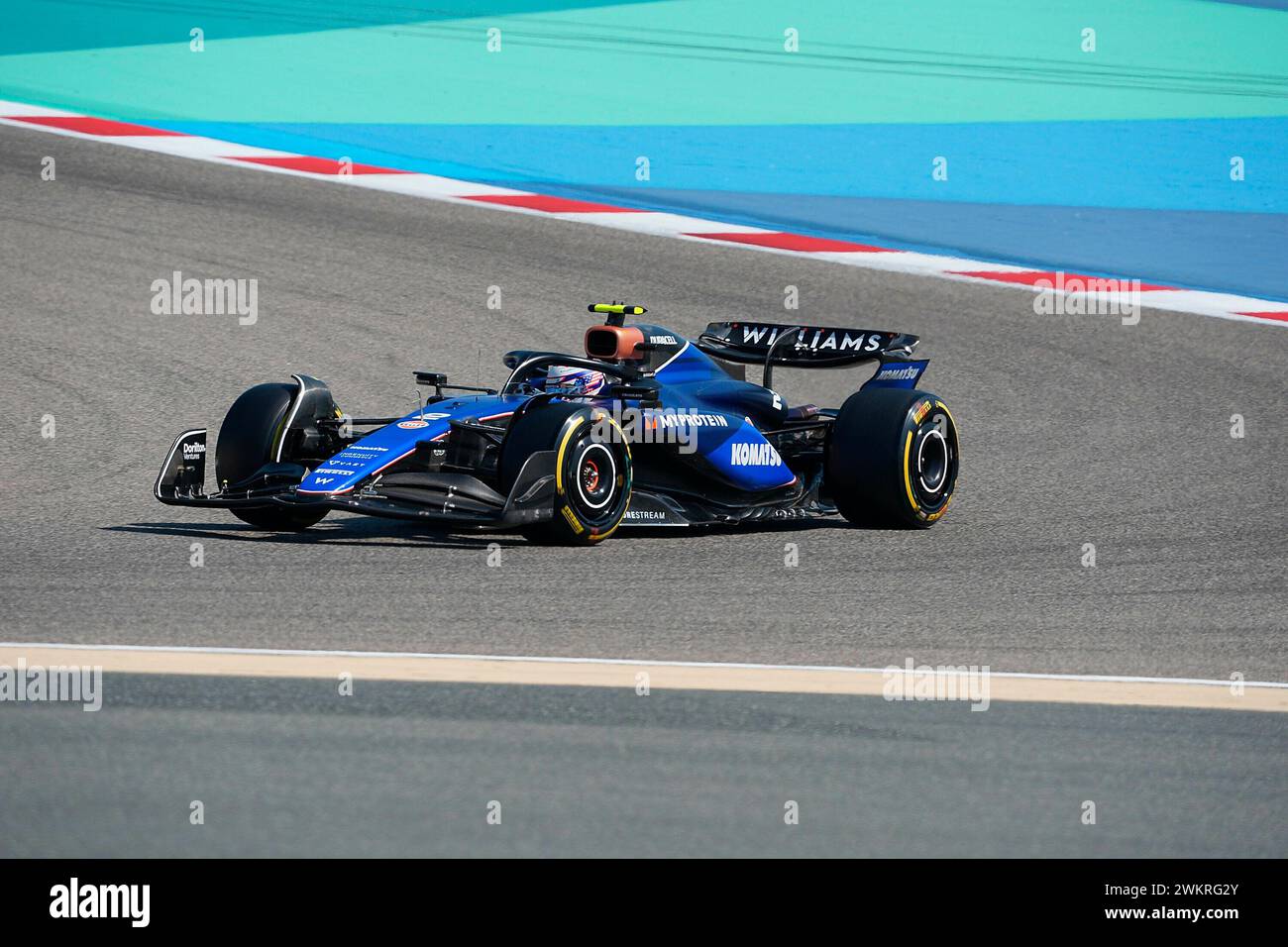 Sakhir, Bahrain. Februar 2024. 21. Februar 2024, Bahrain International Circuit, Sakhir, Formel-1-Testfahrten in Bahrain 2023, im Bild Logan Sargeant (USA), Williams Racing Credit: dpa/Alamy Live News Stockfoto