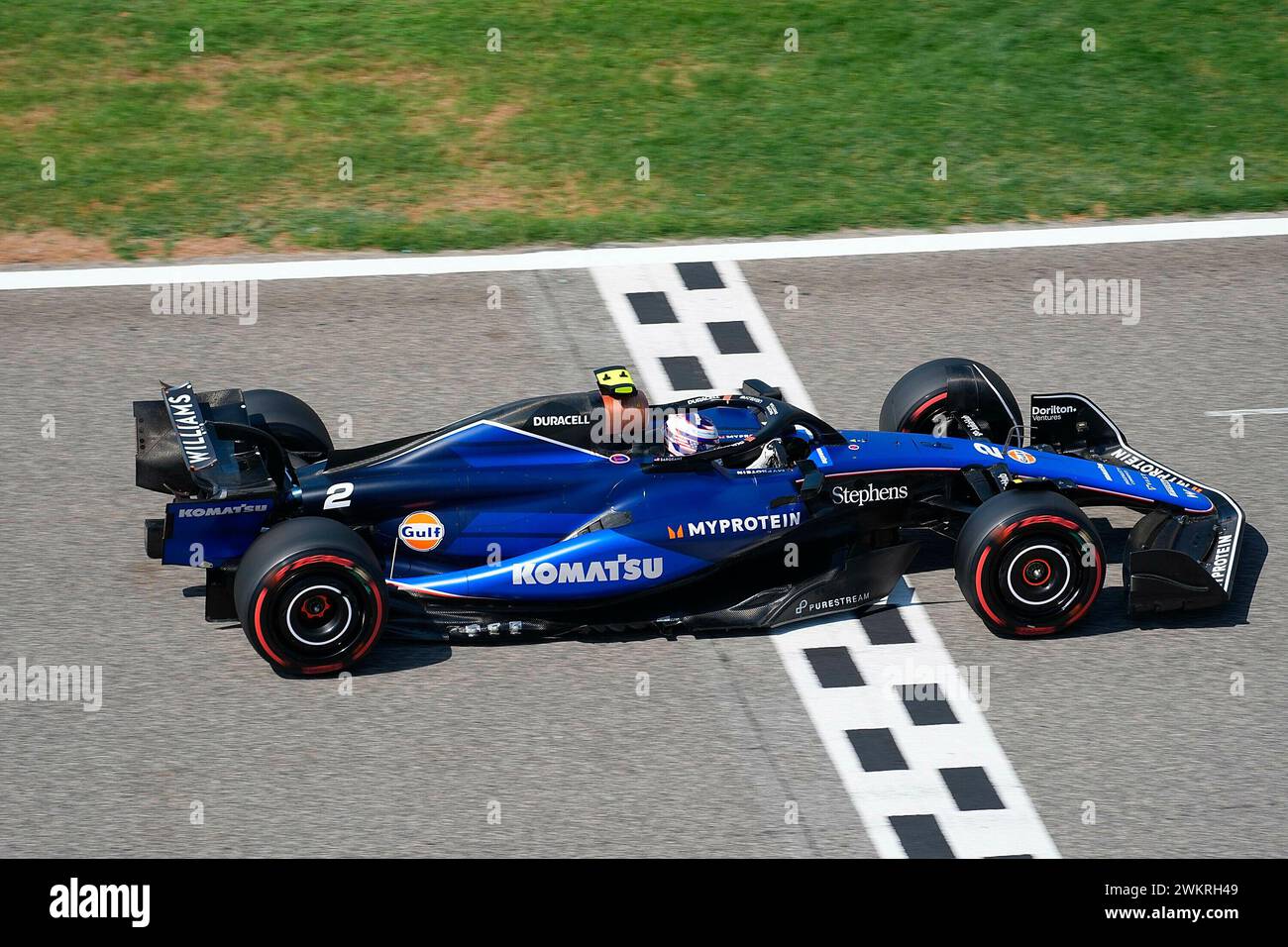 Sakhir, Bahrain. Februar 2024. 21. Februar 2024, Bahrain International Circuit, Sakhir, Formel-1-Testfahrten in Bahrain 2023, im Bild Logan Sargeant (USA), Williams Racing Credit: dpa/Alamy Live News Stockfoto