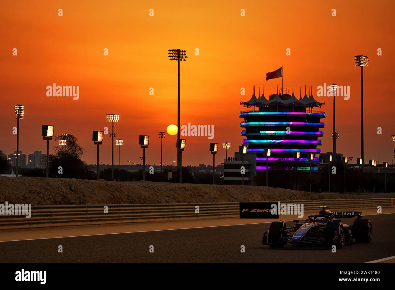 Sakhir, Bahrain. Februar 2024. Logan Sargeant (USA) Williams Racing FW46. 22.02.2024. Formel-1-Test, Sakhir, Bahrain, Tag Zwei. Das Foto sollte lauten: XPB/Alamy Live News. Stockfoto