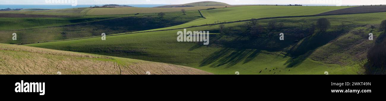 europa, Großbritannien, England, Sussex, South Downs Panorama Stockfoto