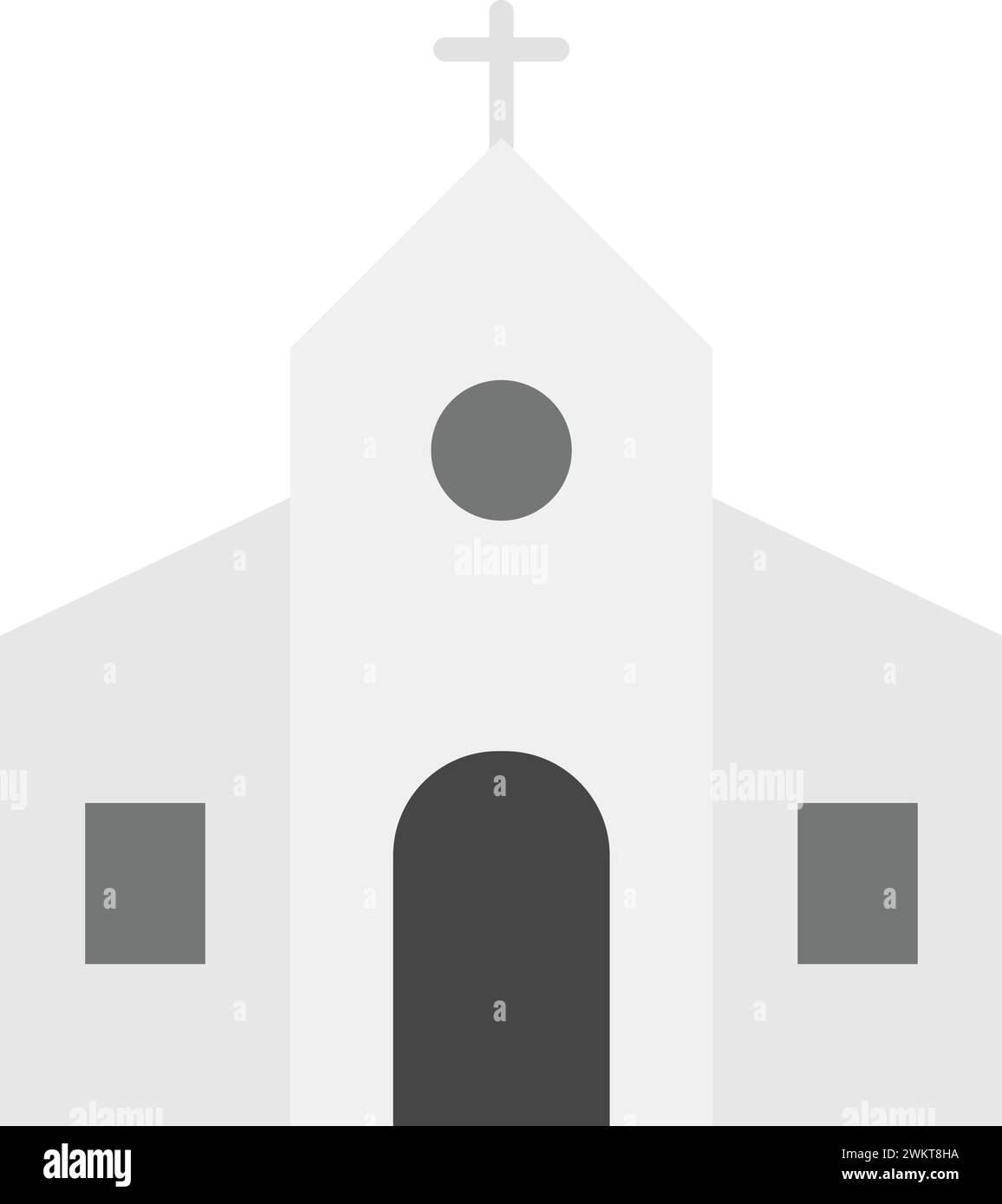 Vektorbild des Kirchensymbols. Stock Vektor