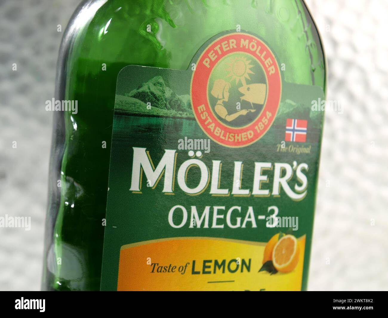 Möllers Omega-3, Logo und Symbol Stockfoto