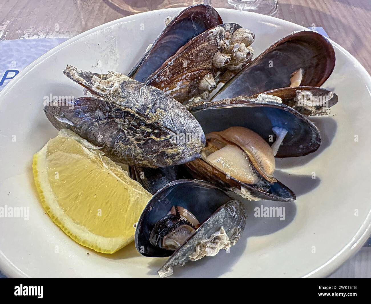 Fisch und Meeresfrüchte im Restaurant in Alicante, Spanien Stockfoto