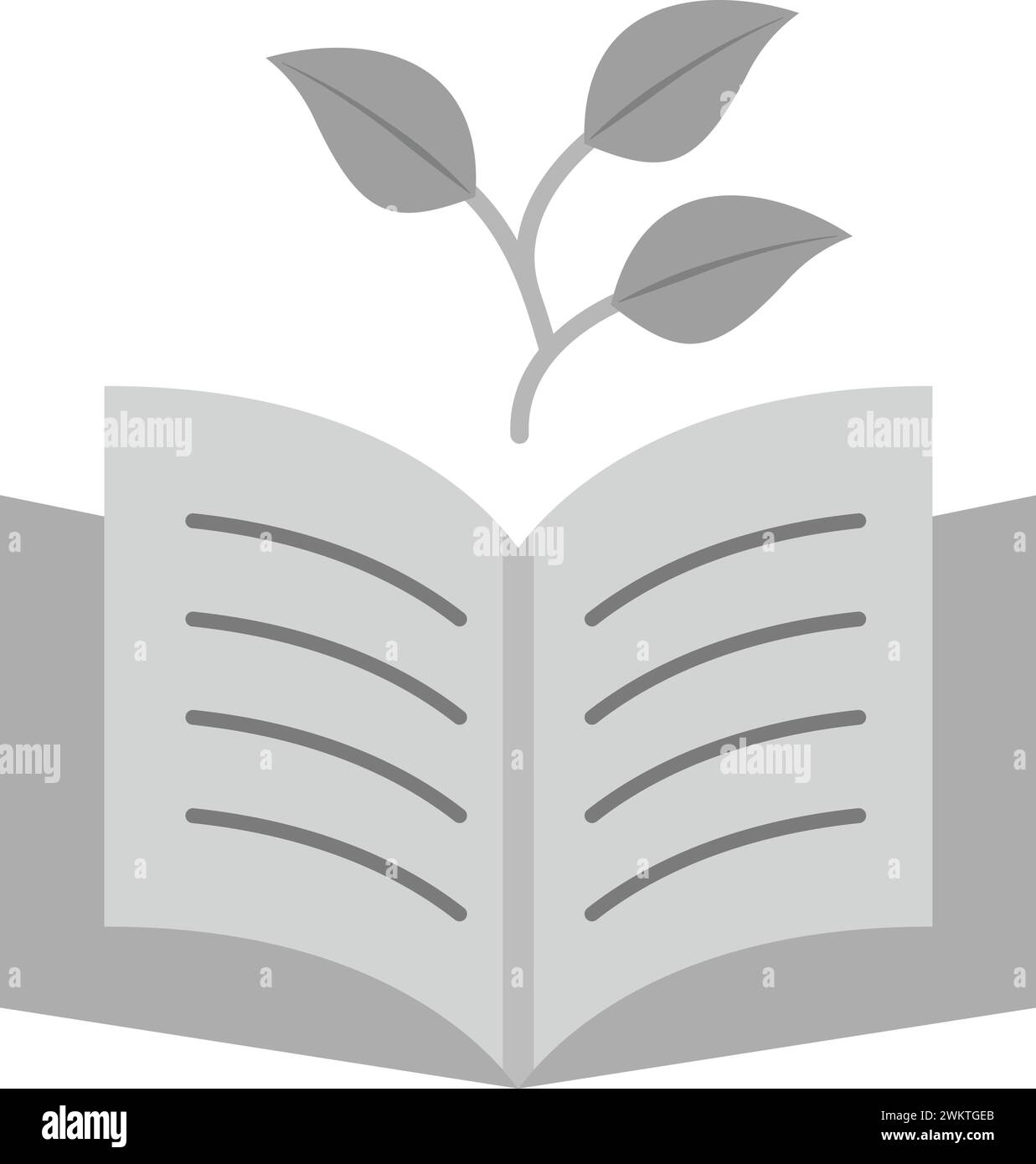 Vektorbild des Symbols „wachsendes Wissen“. Stock Vektor