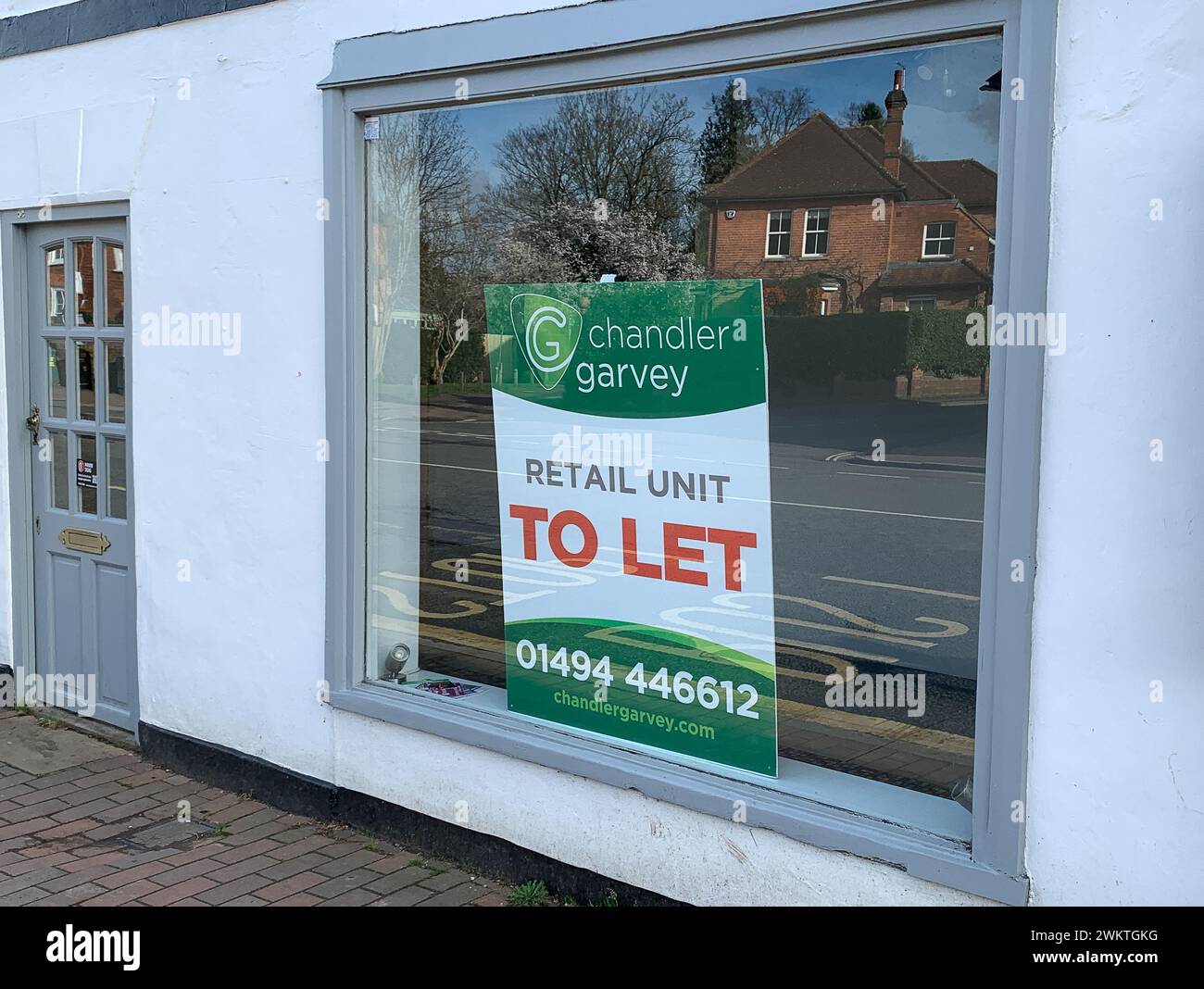 Chalfont St Giles, Großbritannien. Februar 2024. Eine Verkaufseinheit, die vermietet werden kann. Kredit: Maureen McLean/Alamy Stockfoto