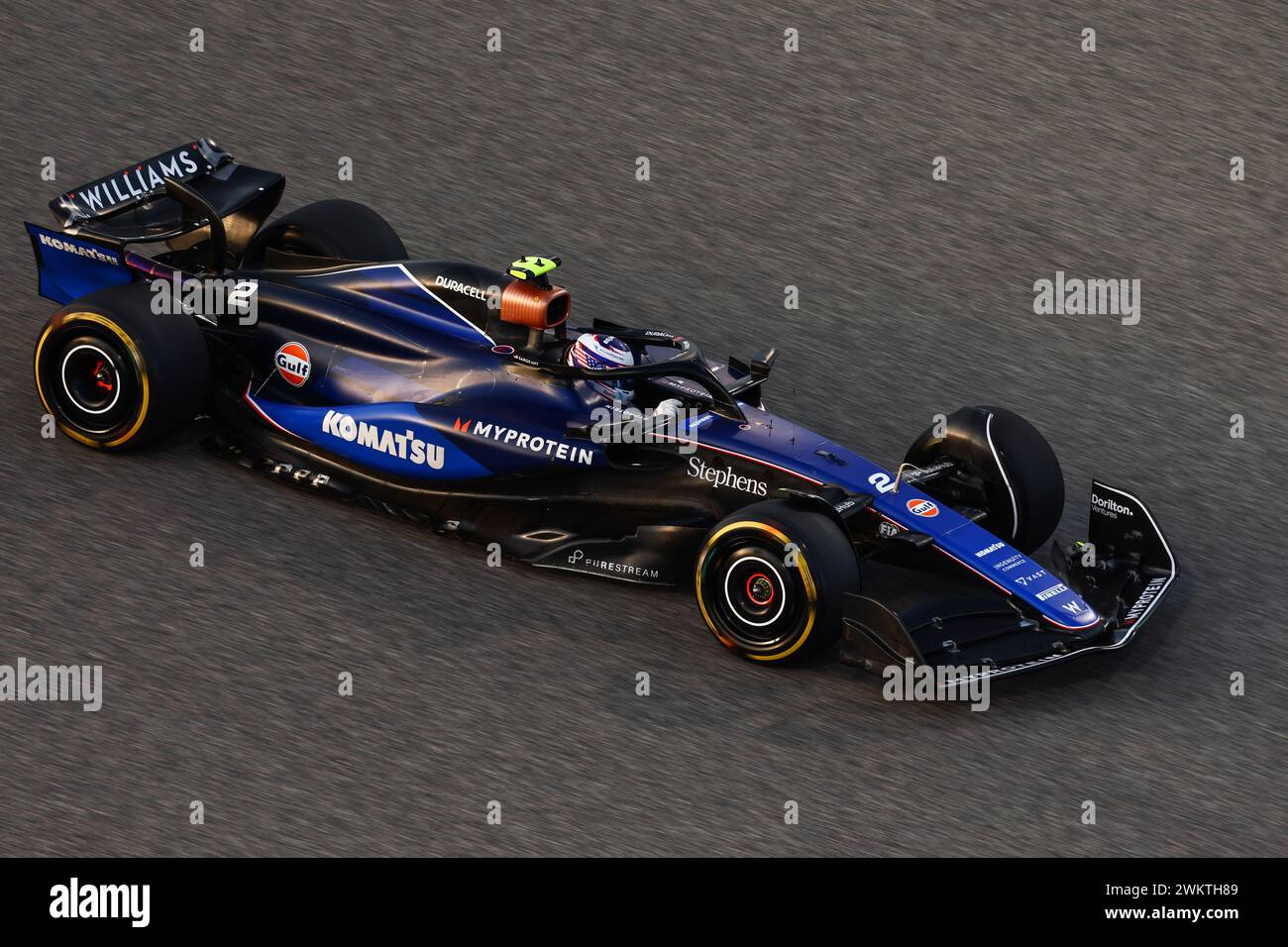 Sakhir, Bahrain. Februar 2024. Logan Sargeant (USA) Williams Racing FW46. 22.02.2024. Formel-1-Test, Sakhir, Bahrain, Tag Zwei. Das Foto sollte lauten: XPB/Alamy Live News. Stockfoto