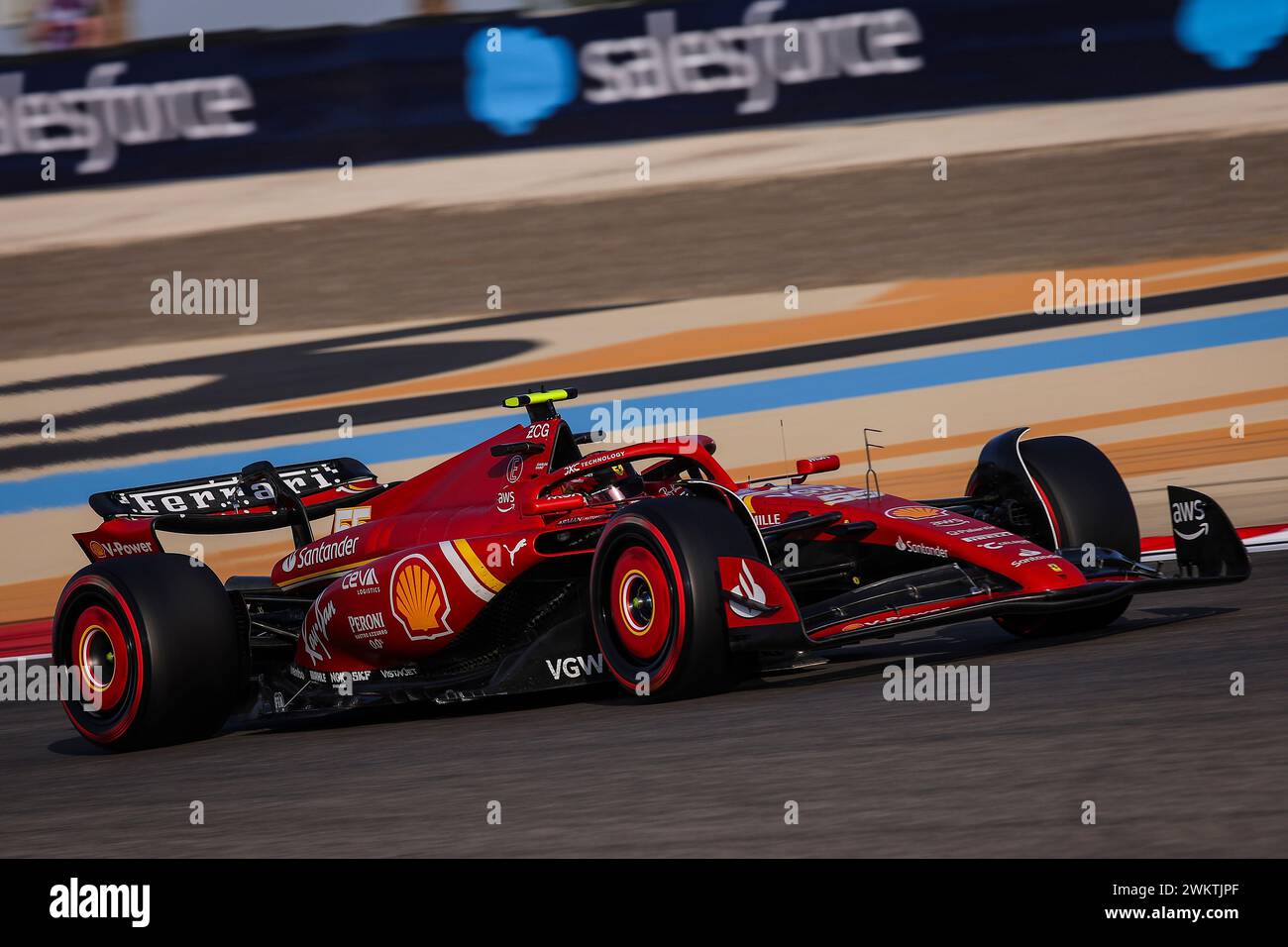 55 während der Formel-1-Aramco-Vorsaisontests 2024 der FIA-Formel-1-Weltmeisterschaft 2024 vom 21. Bis 23. Februar 2024 auf dem Bahrain International Circuit in Sakhir, Bahrain - Foto DPPI Stockfoto