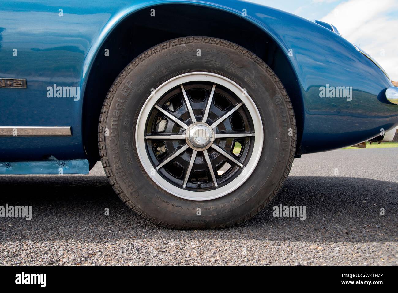 1973 Lotus Elan + 2 klassische britische Sportwagen Stockfoto