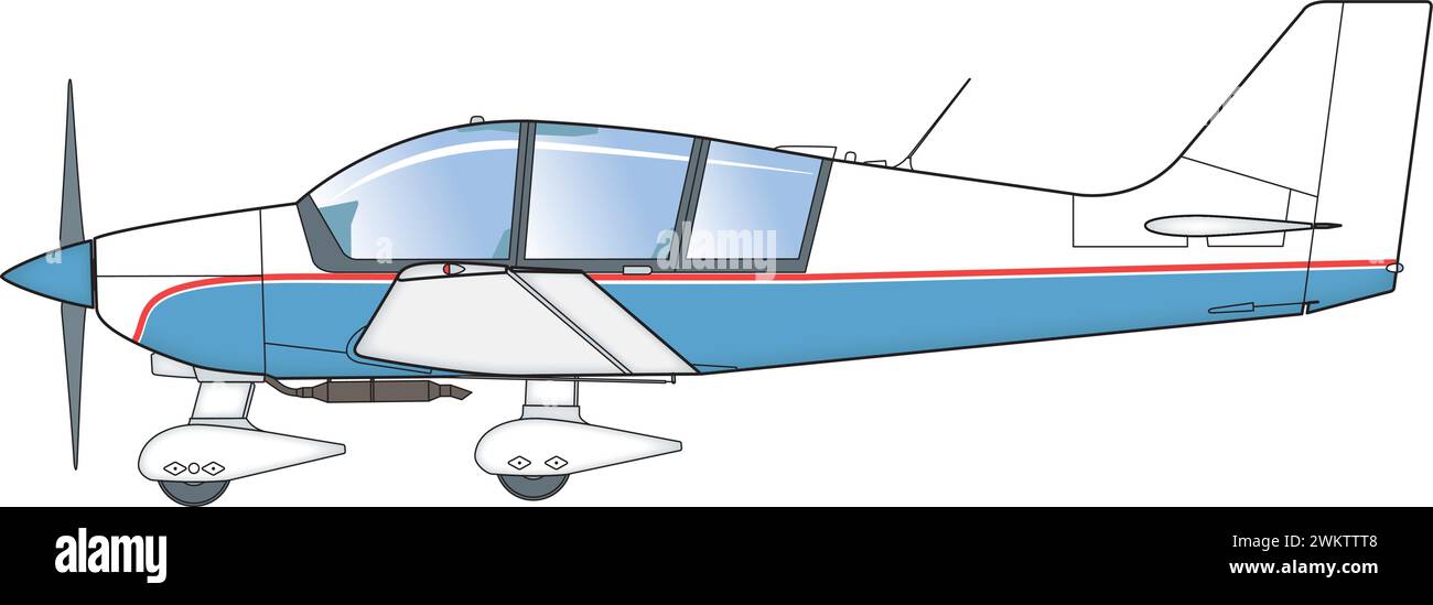 Französisches Sportflugzeug Stock Vektor