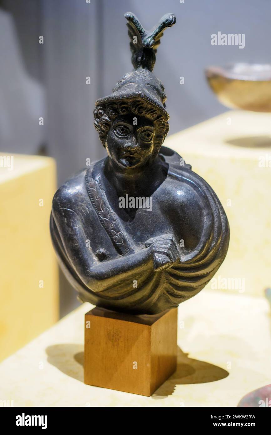 marsbüste - Bronze - Museo Centrale Montemartini, Rom, Italien Stockfoto