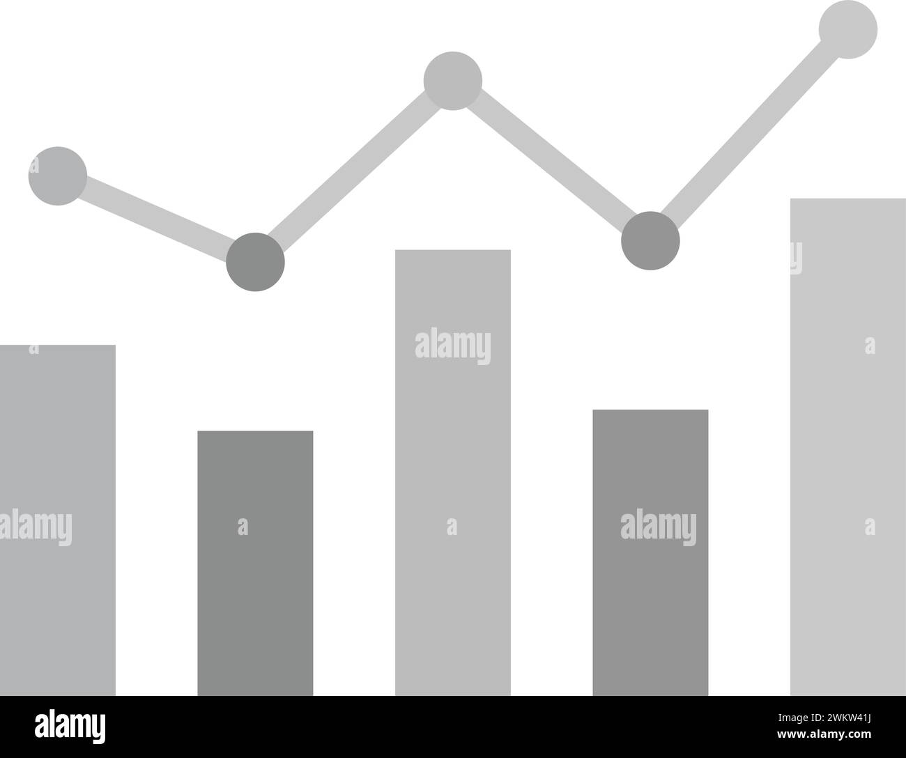 Vektorbild des Symbols Statistikgrafik. Stock Vektor