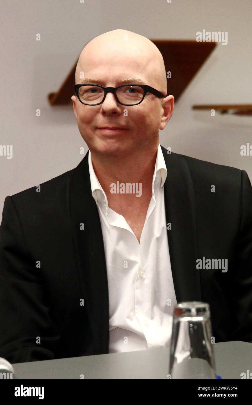 Oliver Rohrbeck („Justus Jonas“) besucht Jubiläums-Pressegespräch 40 Jahre die drei ??? Zur Record Release Party der 200. Folge , RBB Masurenallee 8-1 Stockfoto
