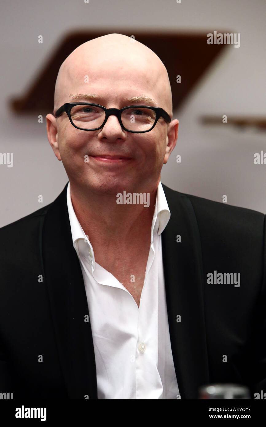Oliver Rohrbeck („Justus Jonas“) besucht Jubiläums-Pressegespräch 40 Jahre die drei ??? Zur Record Release Party der 200. Folge , RBB Masurenallee 8-1 Stockfoto