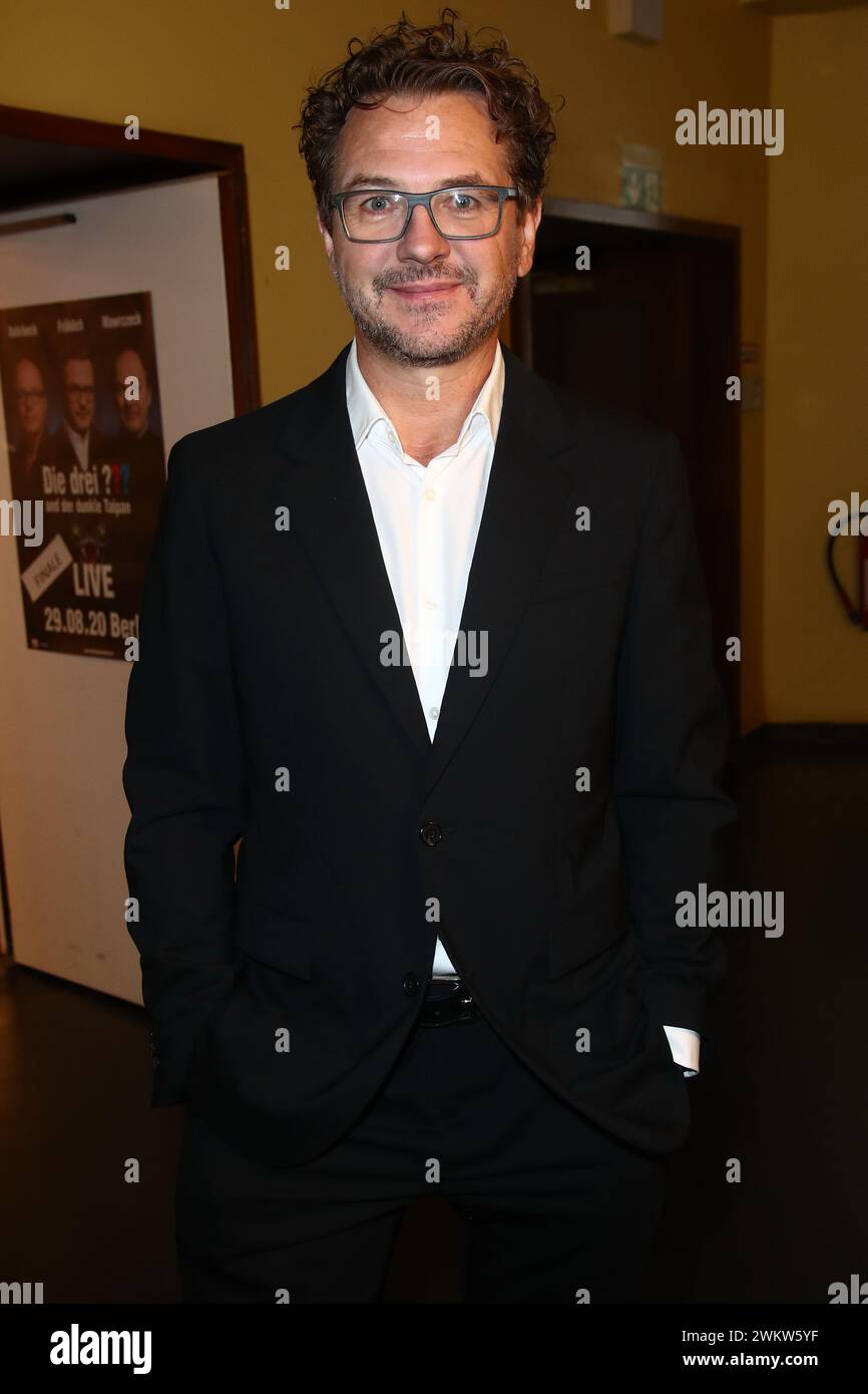 Andreas Fröhlich („Bob Andrews“) besucht Jubiläums-Pressegespräch 40 Jahre die drei ??? Zur Record Release Party der 200. Folge , 2019 Stockfoto