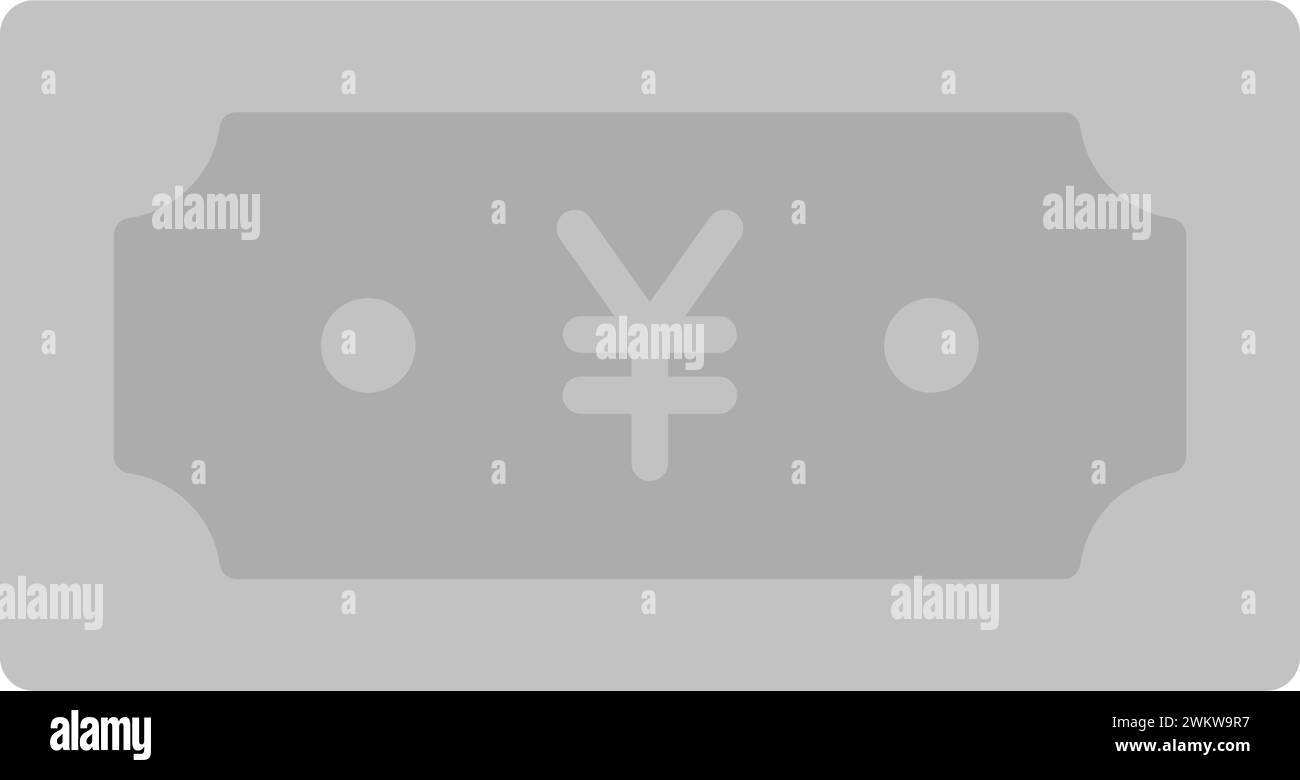 Vektorbild des Symbols Yen-Währung. Stock Vektor