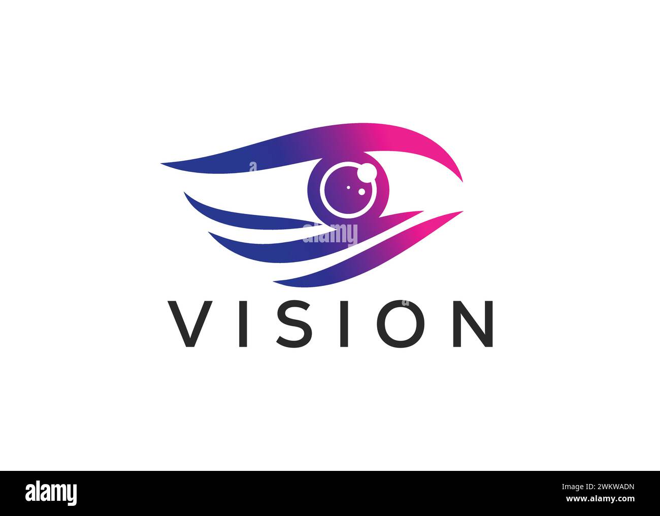 Minimalistisches Vision Eye Logo Design Vektorvorlage. Modernes Eye-Logo. Minimalistisches Eye-Logo Stock Vektor