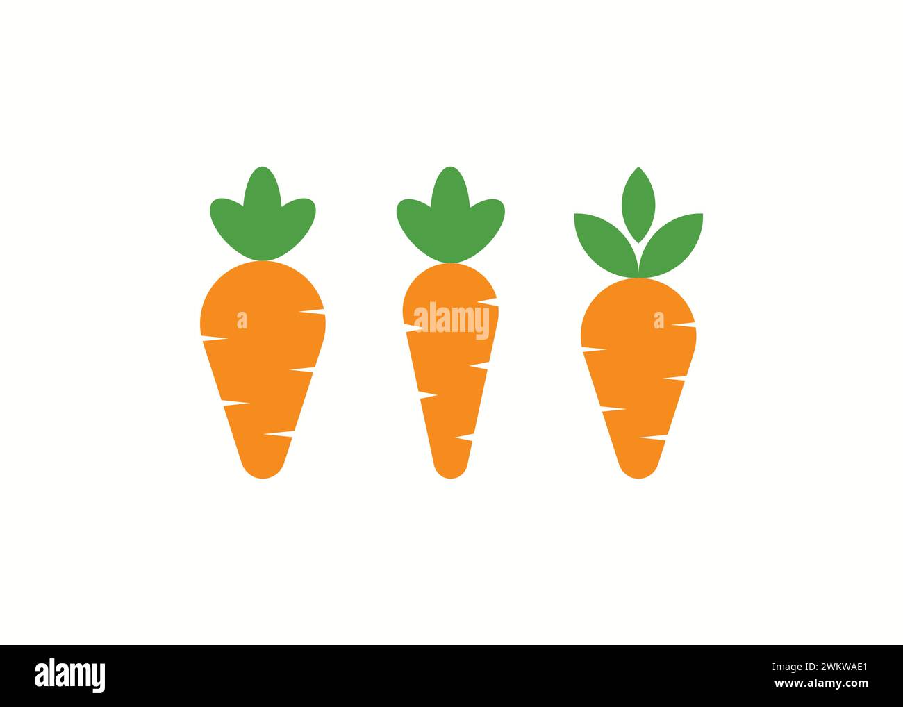 Minimalistisches Karotten-Logo-Design-Vektorvorlage Stock Vektor