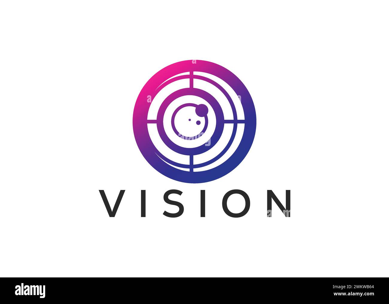 Minimalistisches Vision Eye Logo Design Vektorvorlage. Modernes Eye-Logo. Minimalistisches Eye-Logo. Stock Vektor