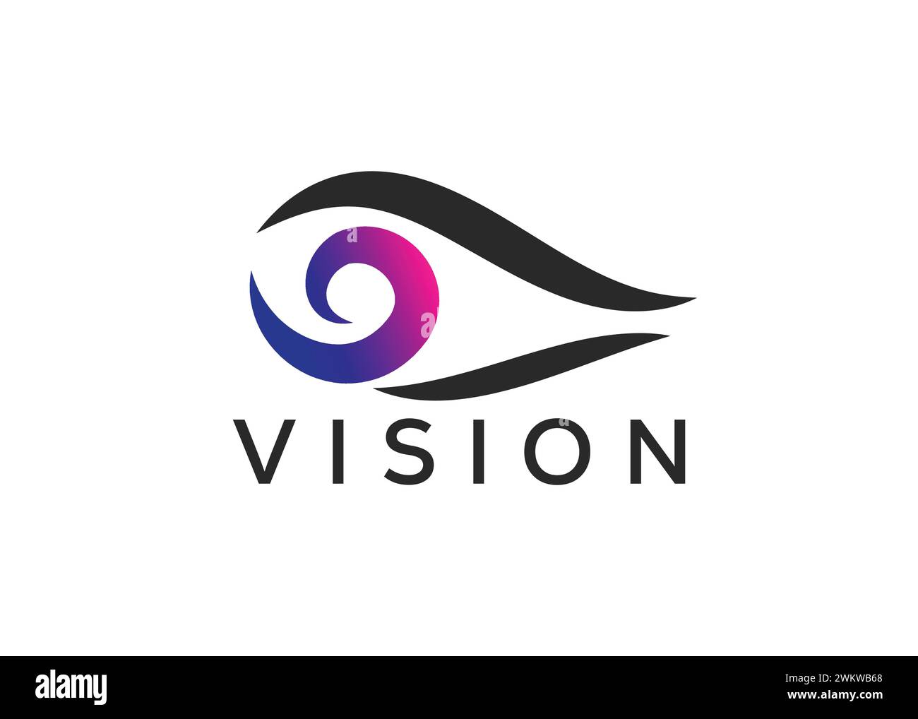 Minimalistisches Vision Eye Logo Design Vektorvorlage. Modernes Eye-Logo. Minimalistisches Eye-Logo. Stock Vektor