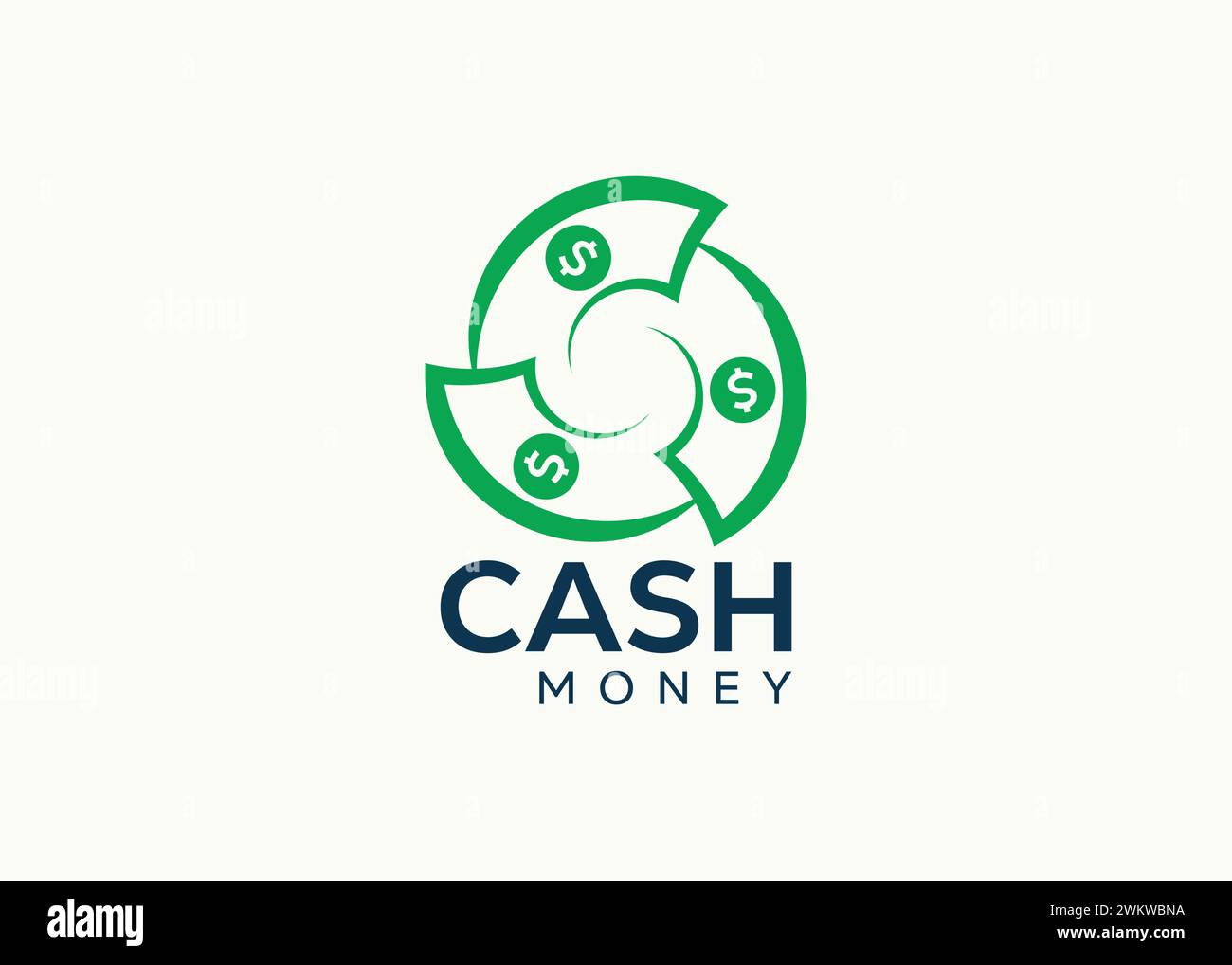 Minimalistisches Money Logo Design Vektorvorlage. Bargeld für Business Finance Vektor. Money Investing Logo 9 Stock Vektor