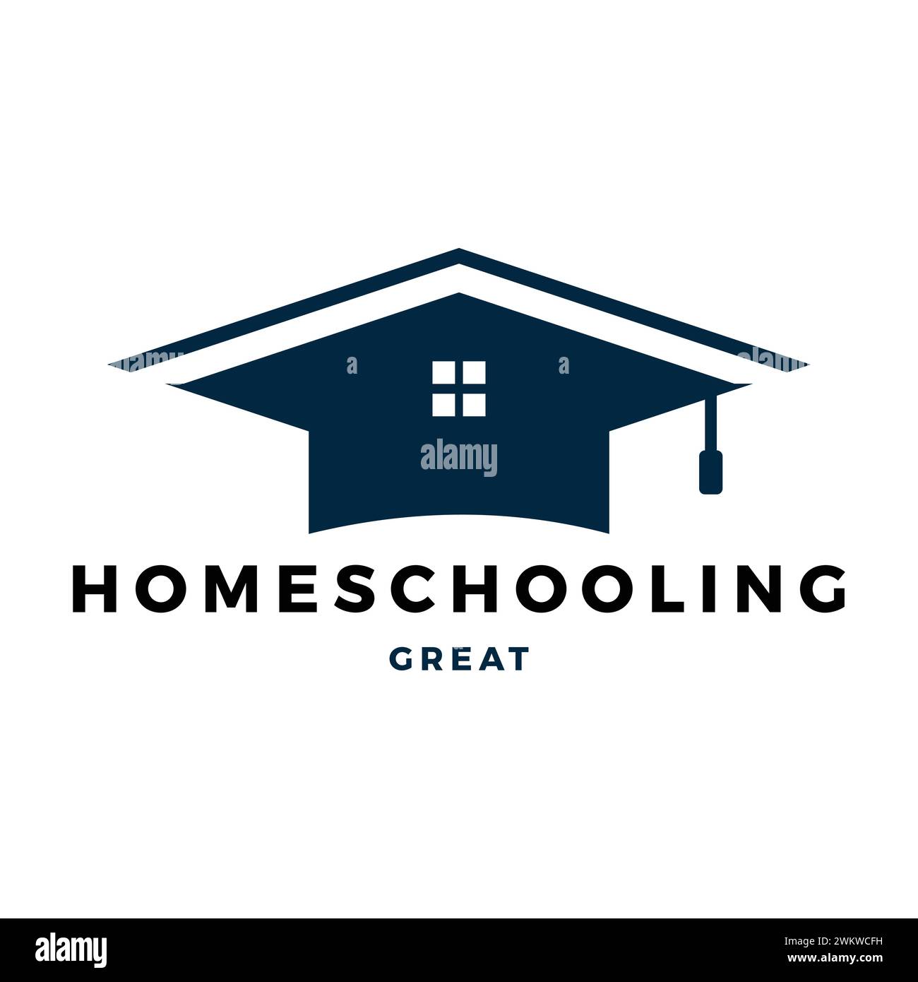 Design-Vorlage Für Homeschooling-Symbol Stock Vektor