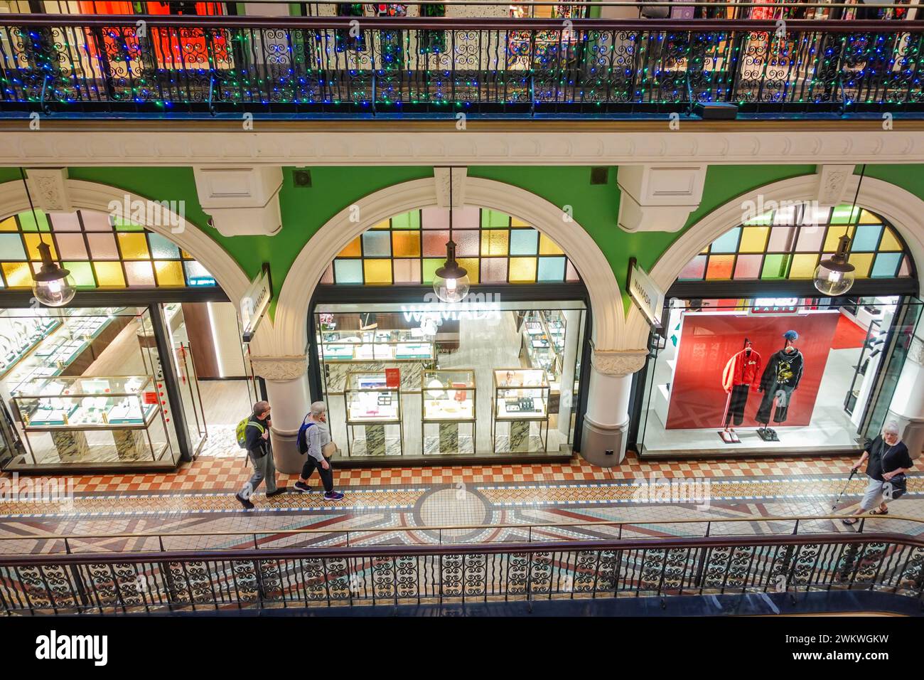 Geschäfte im Queen Victoria Building in Sydney, Australien. Stockfoto