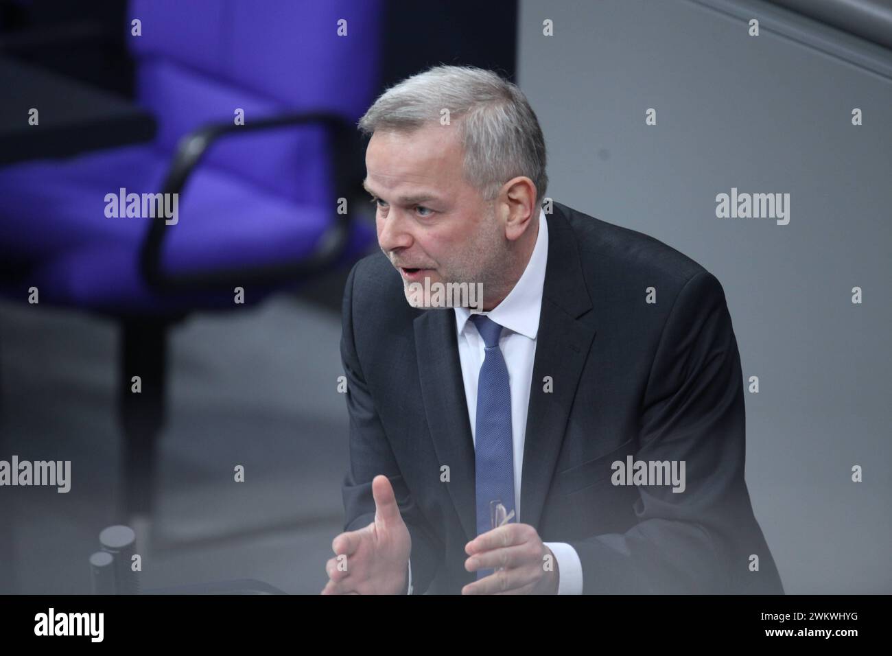 Berlin, Deutschland, 22.02.2024: Deutscher Bundestag: 154. Sitzung: Leif-Erik Holm, AfD *** Berlin, Deutschland, 22 02 2024 Deutscher Bundestag 154 Sitzung Leif Erik Holm, AfD Copyright: XdtsxNachrichtenagenturx dts 31880 Stockfoto