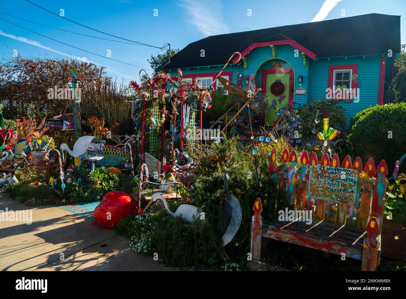 Das beliebte und bekannte Nancy Russell Art House in Moss Landing, Kalifornien Stockfoto