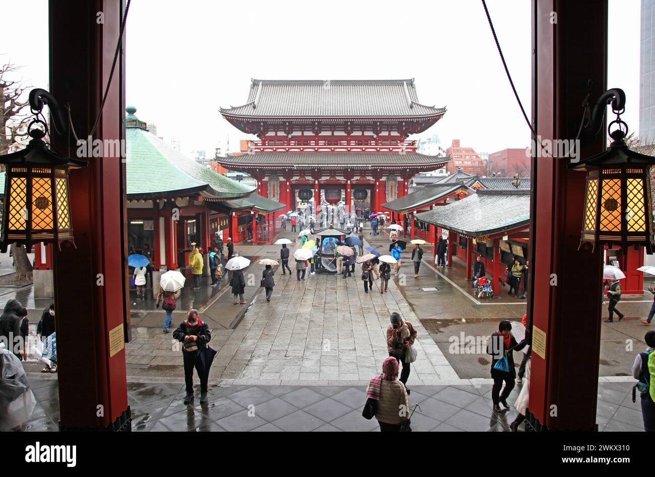 Senosoji-Tempel in Asakusa, Tokio, Japan. Stockfoto