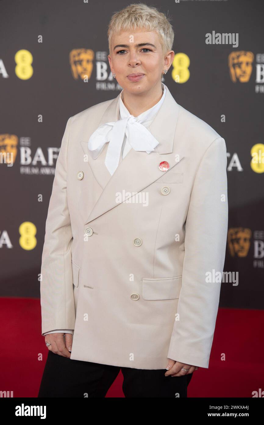 London, Großbritannien. Februar 2024. Im Bild: Molly Manning Walker nimmt an den EE British Academy Film Awards 2024 Teil. Quelle: Justin Ng/Alamy Stockfoto