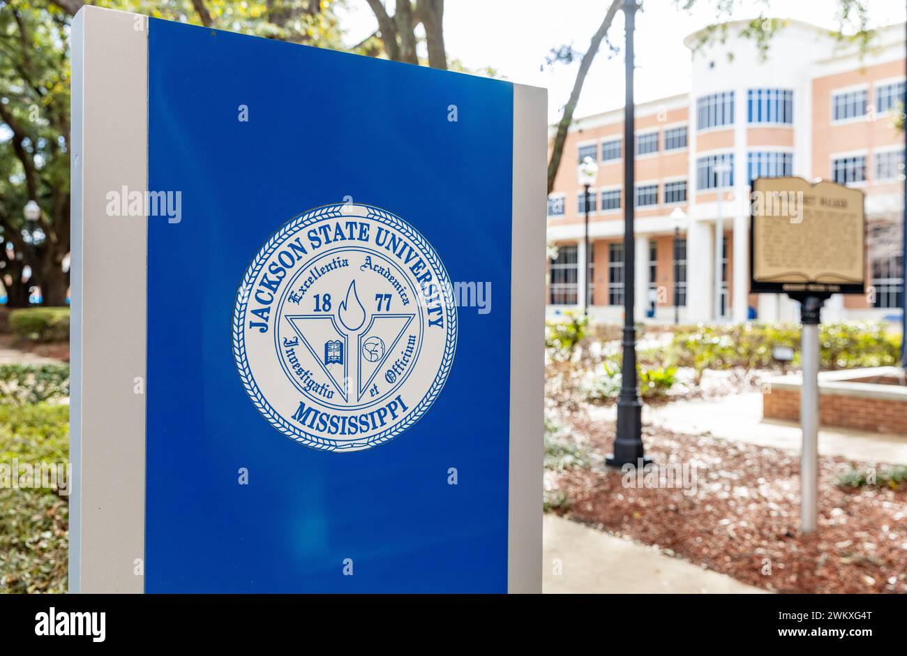 Jackson, MS - 7. Februar 2024: Jackson State University in Jackson, MS Stockfoto