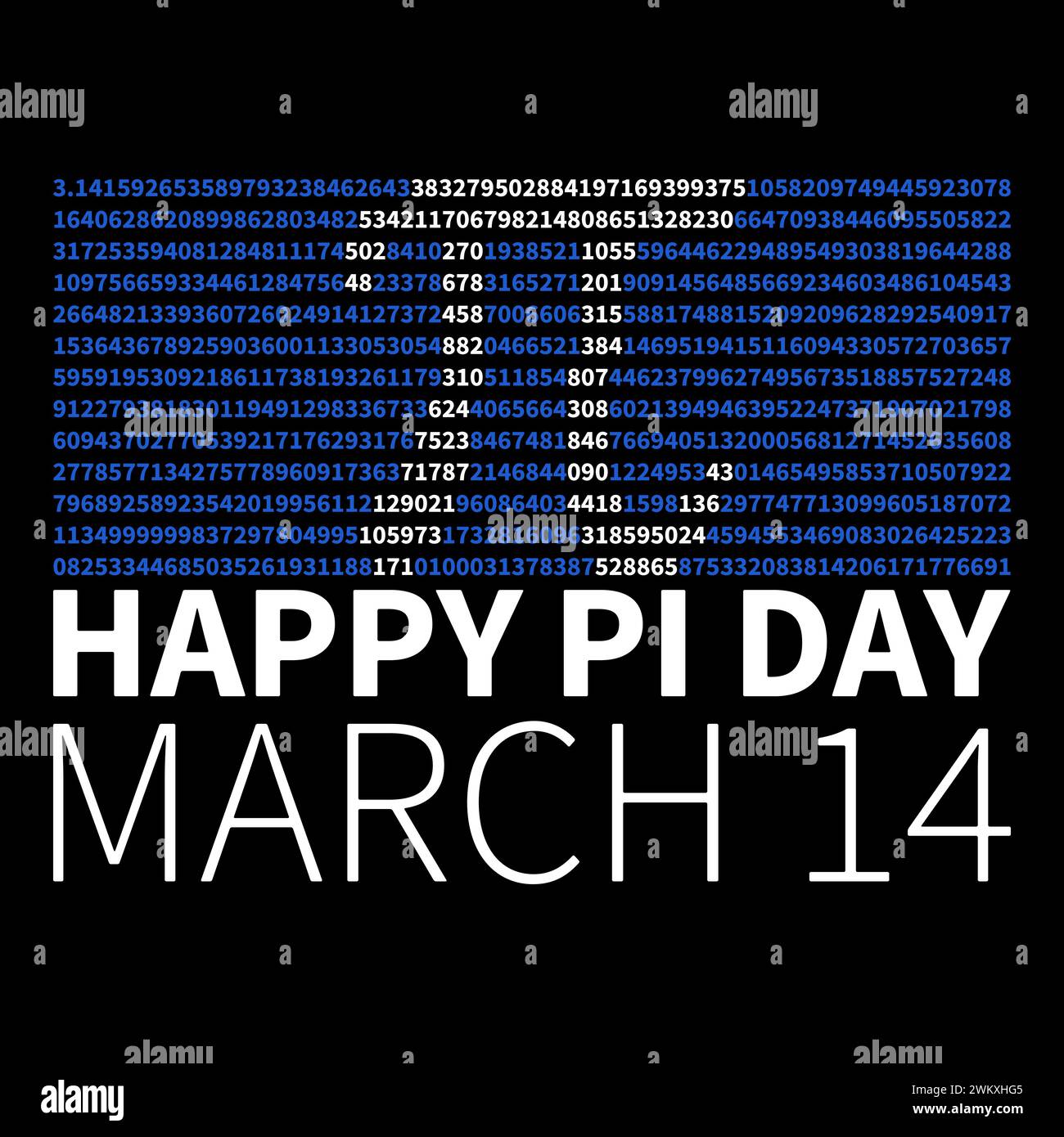 Happy PI Day - 3,14 Karte - Pi Zahlen Maths Konzept Moderne Vektor Illustration oder Banner Stock Vektor