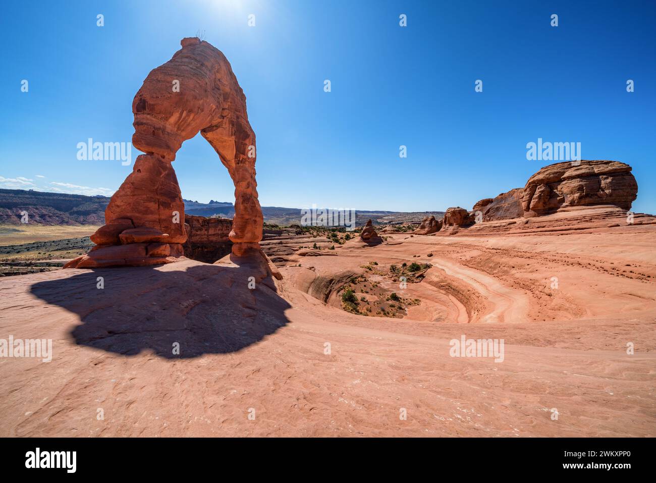 Delicate Arch im Achs-Nationalpark, Moab, Utah, USA Stockfoto