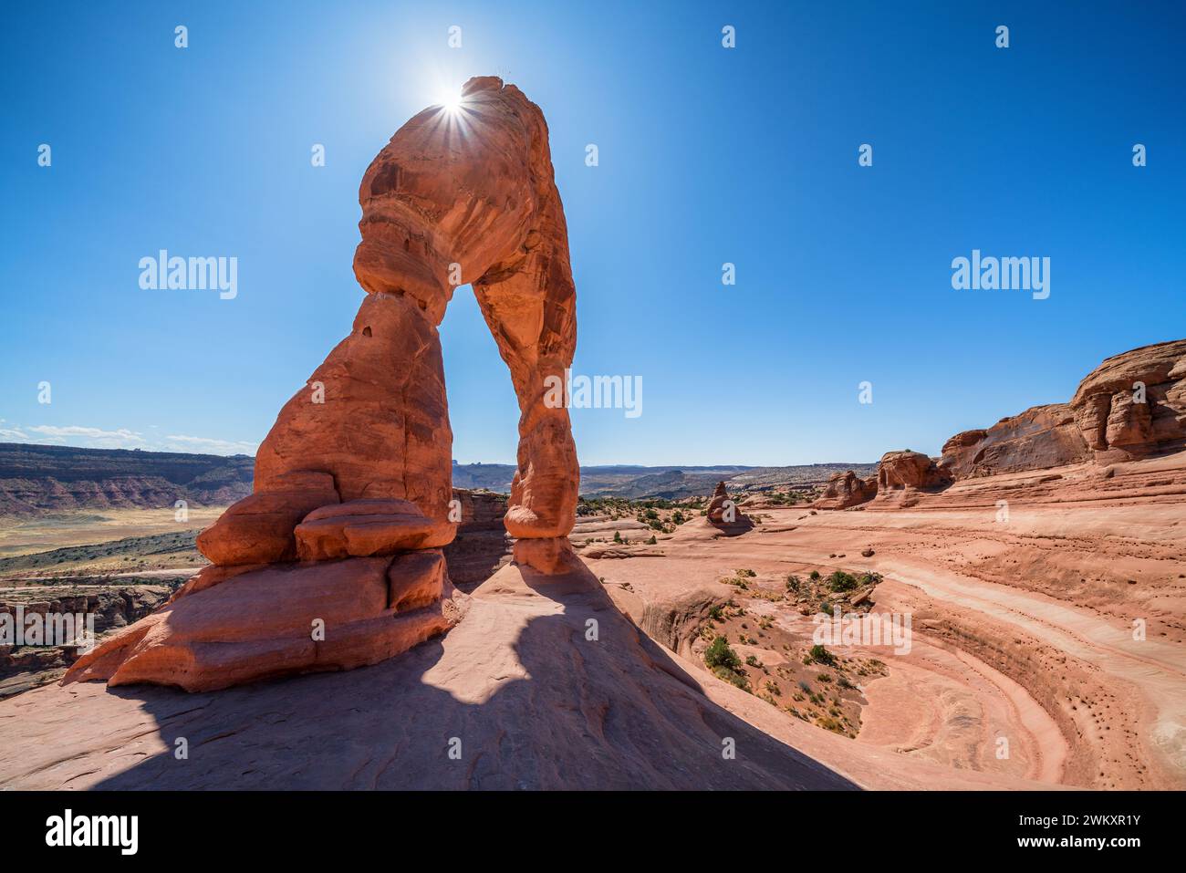 Delicate Arch im Achs-Nationalpark, Moab, Utah, USA Stockfoto