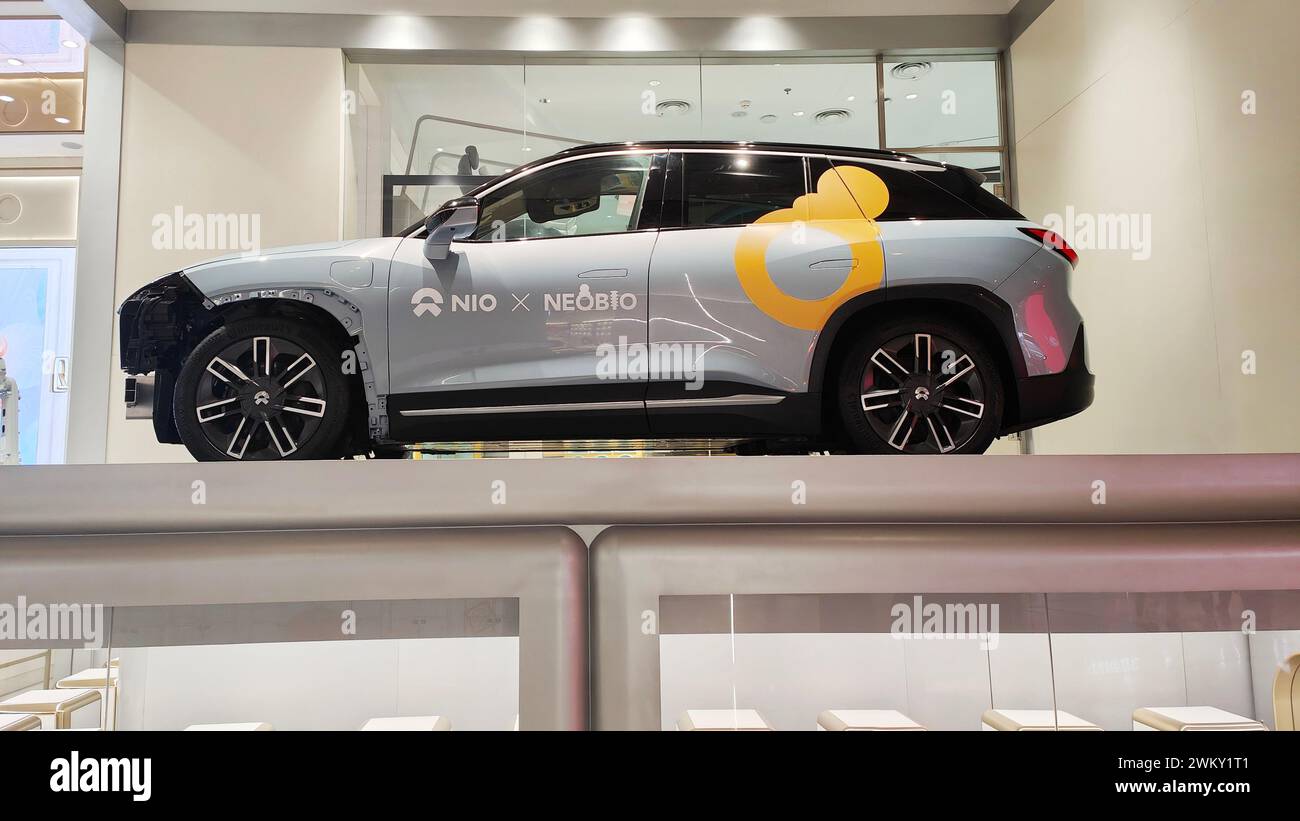 SHANGHAI, CHINA - 16. FEBRUAR 2024 - in Chinas erstem interaktiven Wissenschafts- und Technologiemuseum NEOBIO Science and Technology Museum, dem Stockfoto