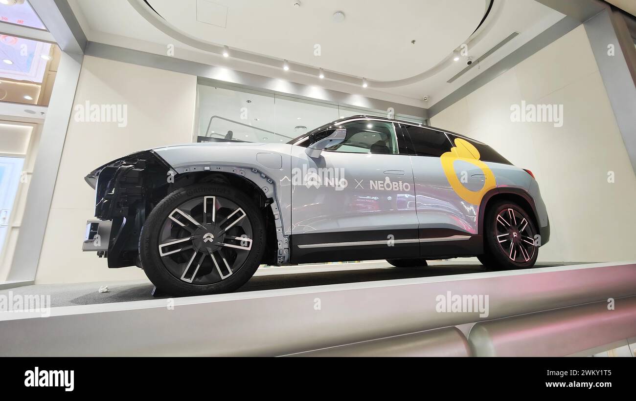 SHANGHAI, CHINA - 16. FEBRUAR 2024 - in Chinas erstem interaktiven Wissenschafts- und Technologiemuseum NEOBIO Science and Technology Museum, dem Stockfoto