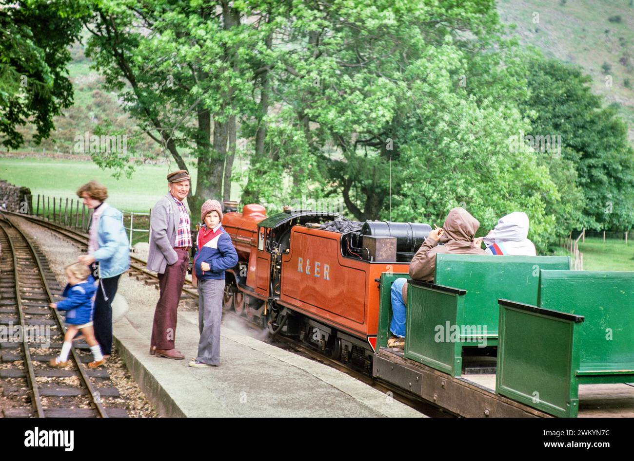 Ravenglass and Eskdale Railway, Cumbria, England, UK Juni 1978 Stockfoto