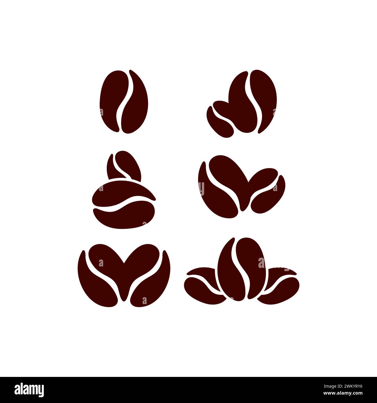 Kaffeebohnen-Logo. Symbol Für Kaffeesatz Stock Vektor