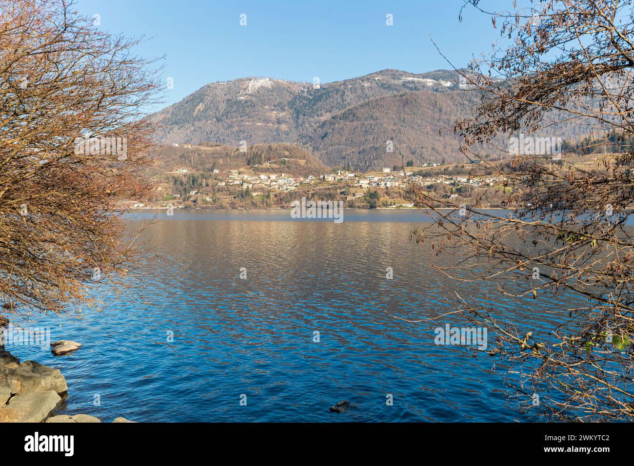 Italien Trentino Valsugana - Caldonazzo-See - Ortschaft Valcanover Stockfoto