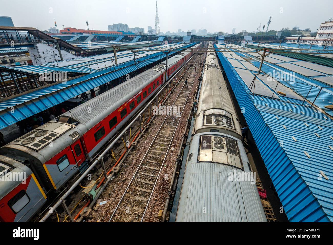 Bahnhof Neu-Delhi, Indien Stockfoto