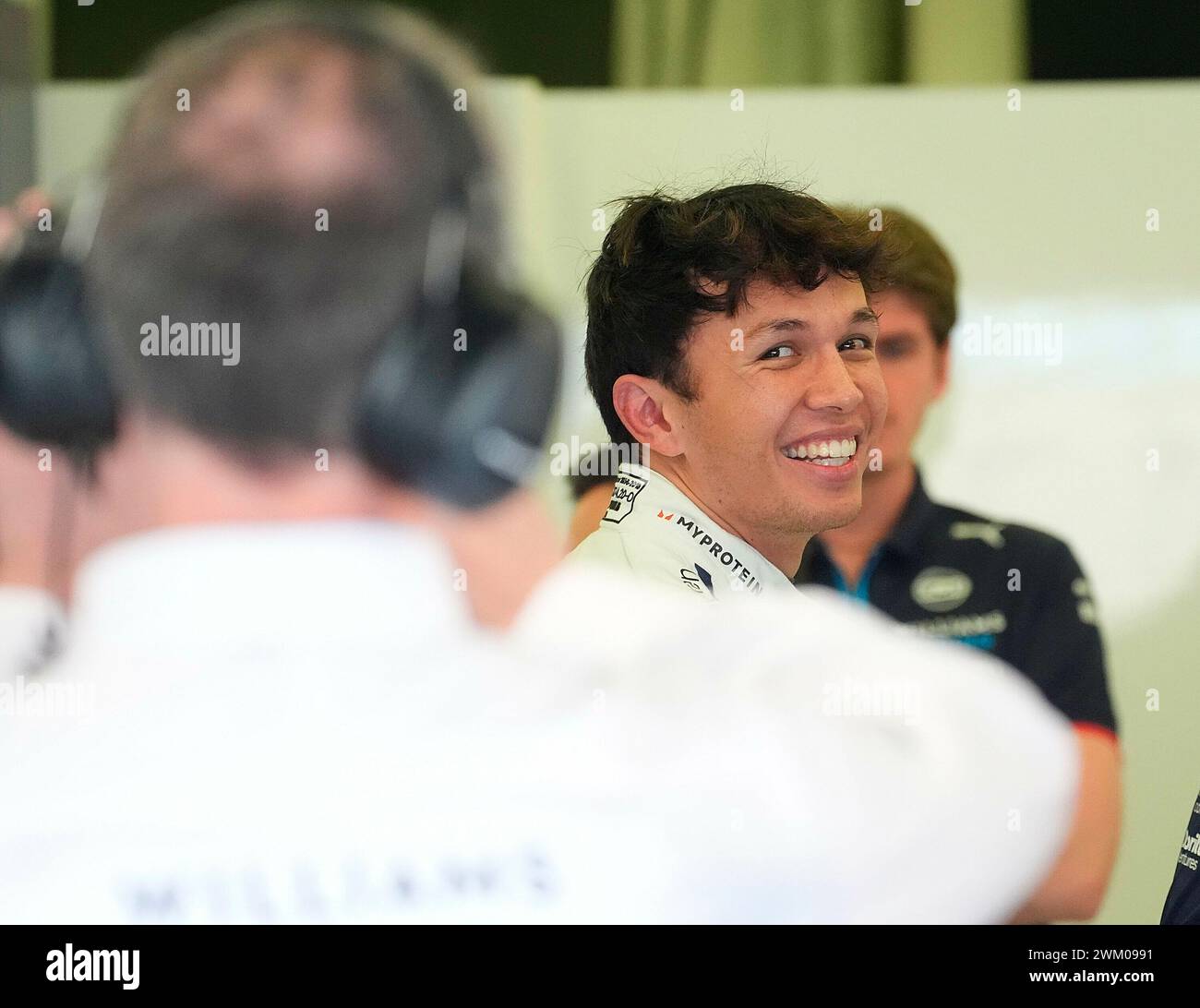 23. Februar 2024, Bahrain International Circuit, Sakhir, Formel-1-Testfahrten in Bahrain 2023, im Bild Alexander Albon (GBR), Williams Racing Stockfoto