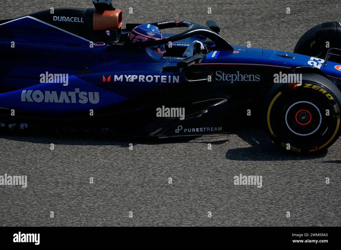 23. Februar 2024, Bahrain International Circuit, Sakhir, Formel-1-Testfahrten in Bahrain 2023, im Bild Alexander Albon (GBR), Williams Racing Stockfoto