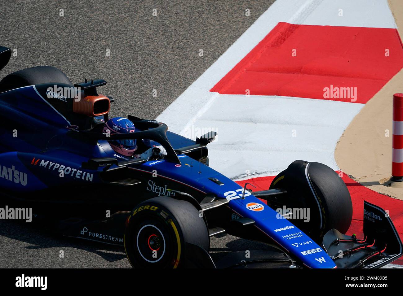 23. Februar 2024, Bahrain International Circuit, Sakhir, Formel-1-Testfahrten in Bahrain 2023, im Bild Alexander Albon (GBR), Williams Racing Stockfoto
