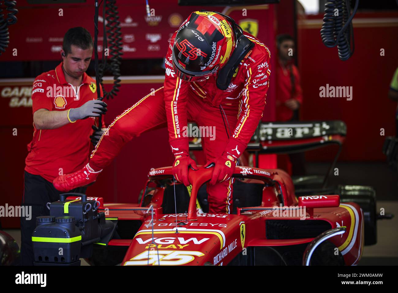 Während der Formel 1 AramcoVorsaisontests 2024 der FIA Formel1