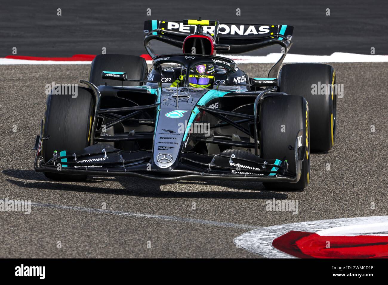 Während der Formel 1 Aramco-Vorsaisontests 2024 der FIA Formel-1-Weltmeisterschaft 2024 vom 21. Bis 23. Februar 2024 auf dem Bahrain International Circuit in Sakhir, Bahrain Stockfoto