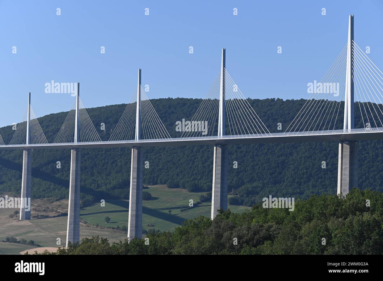 Das atemberaubende Viaduc de Millau in Frankreich Stockfoto